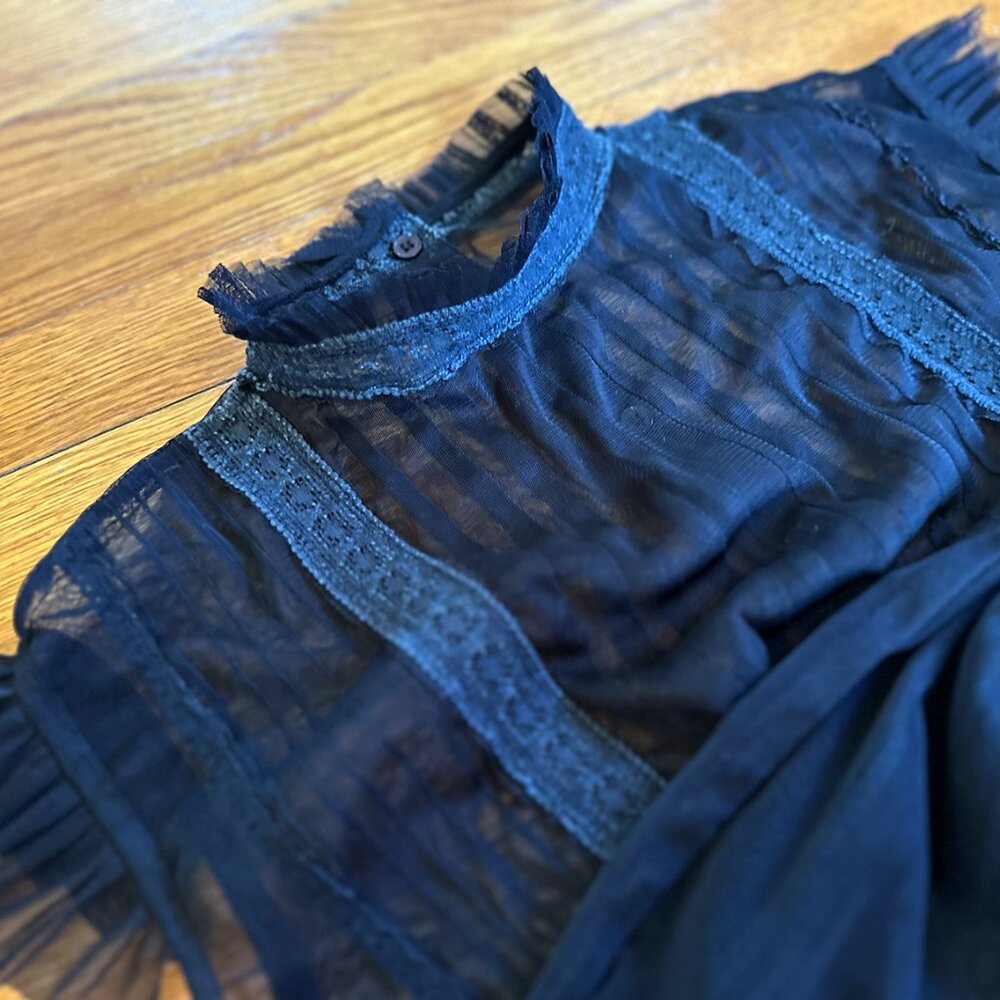Tulle Mesh Sheer Top